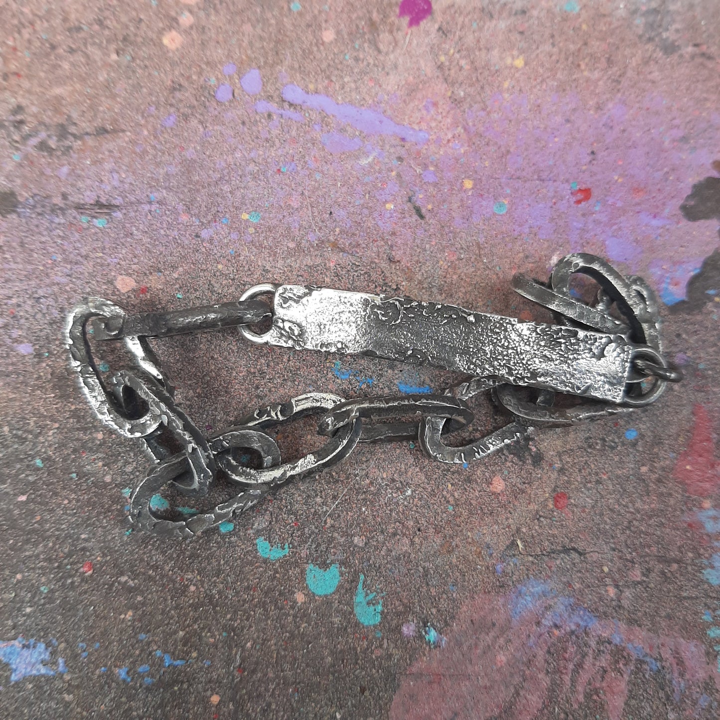 Textured plate bracelet - ready to ship