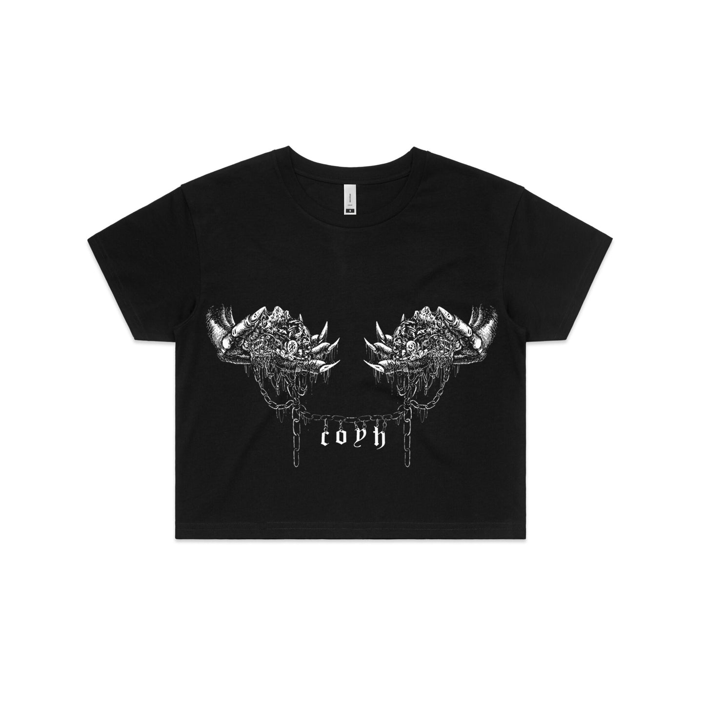 C.o.y.h. claw hands crop tee