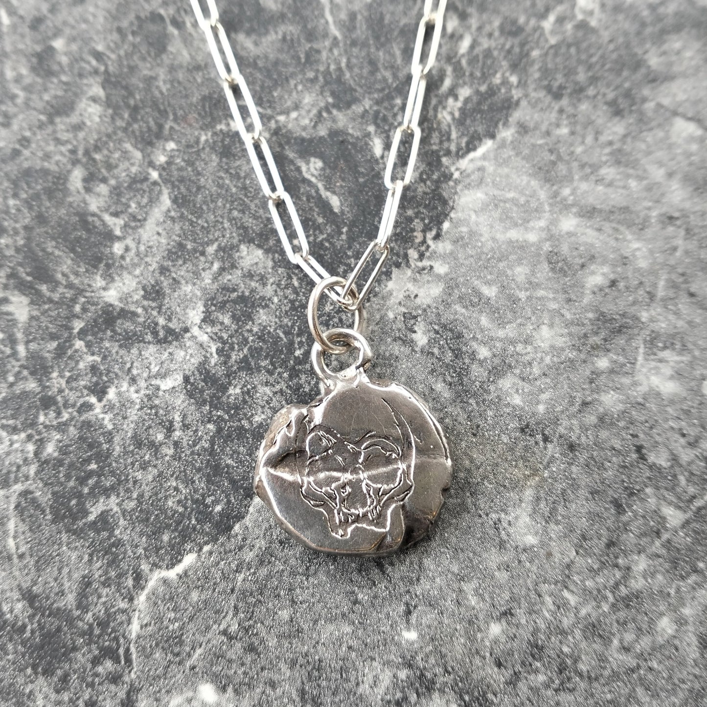 Ready to ship - skull pendant