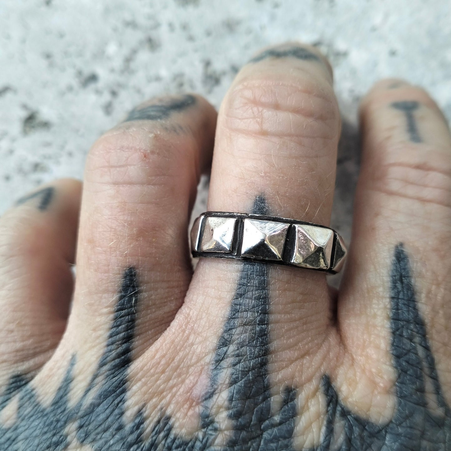 Studded belt ring