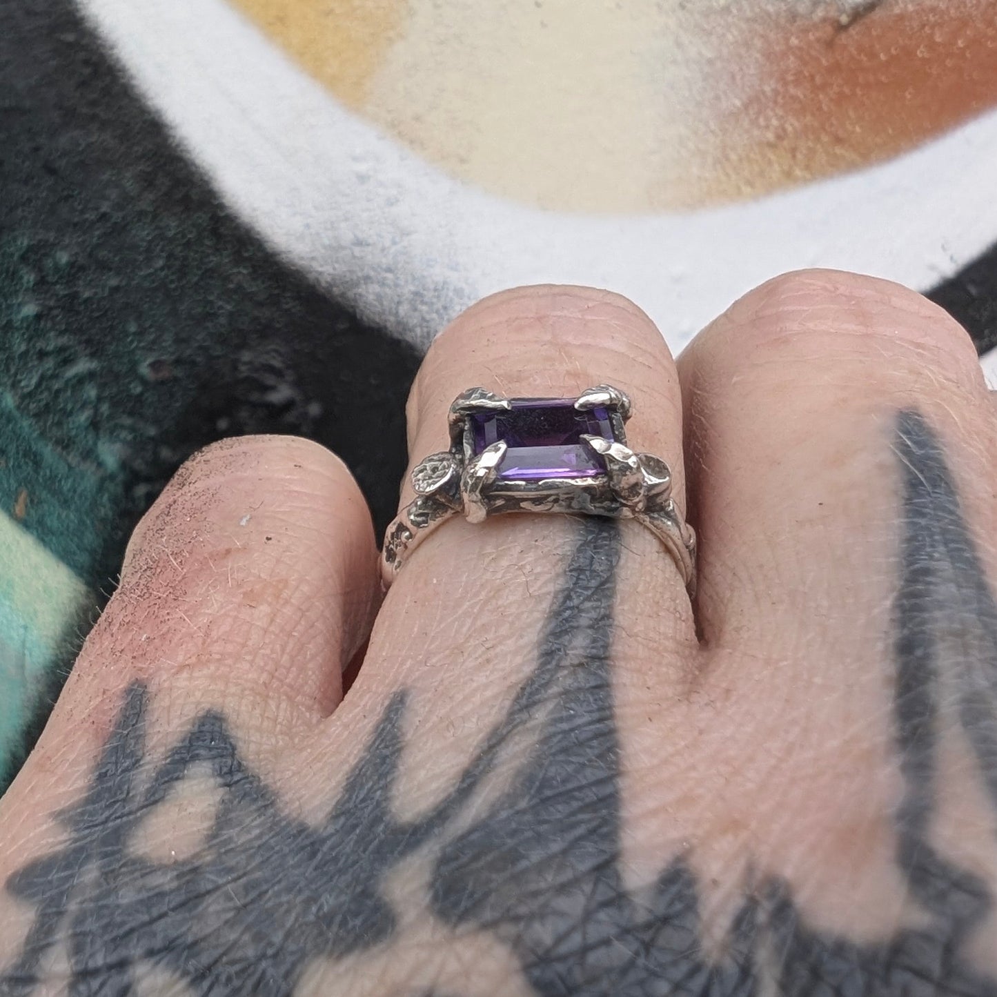 Sweet Nothings ring - purple lab sapphire - Ready to ship