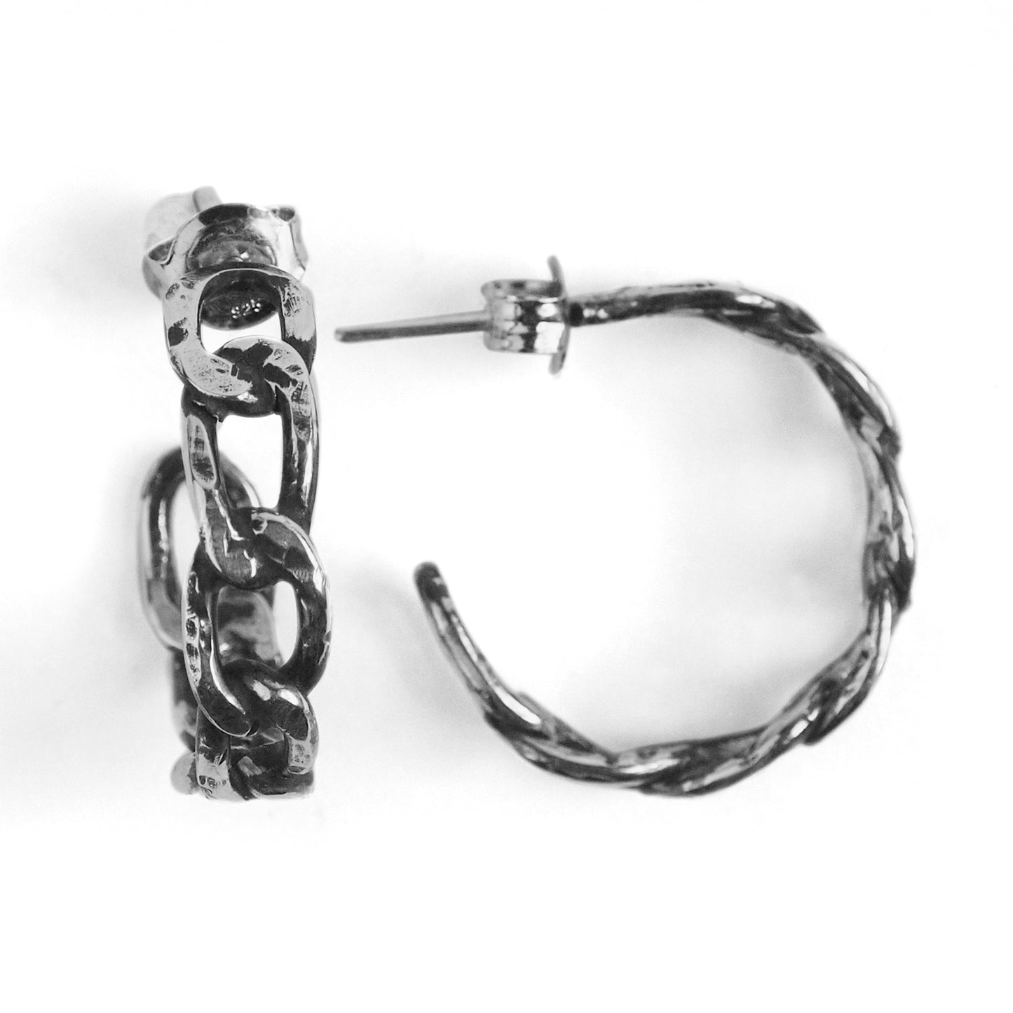 Chain hoop studs