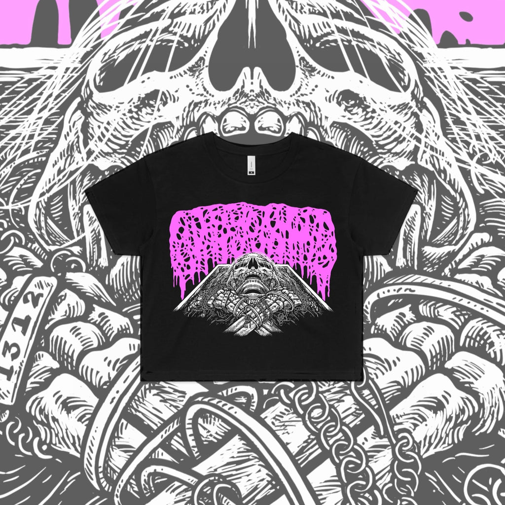 To The Grave crop tee -ready to ship