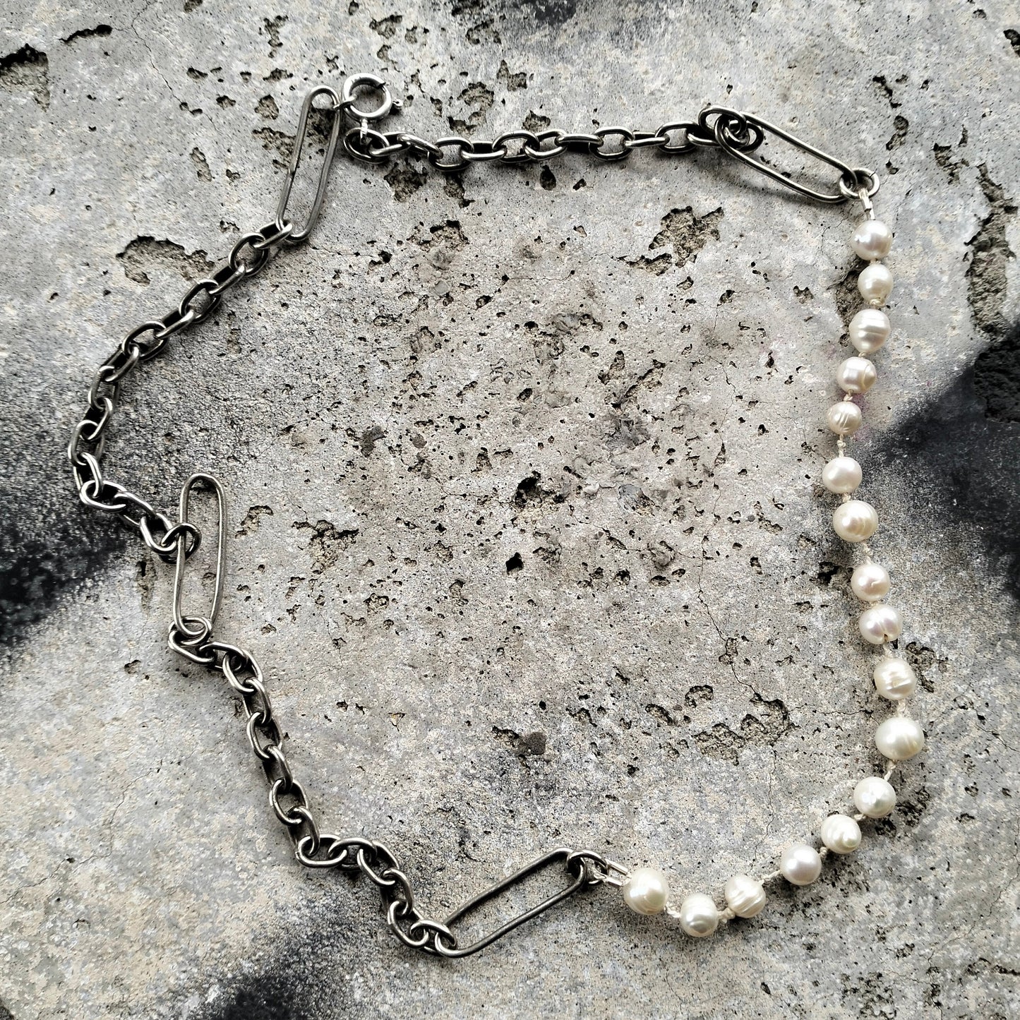 Ready to ship - Pearl chain necklace