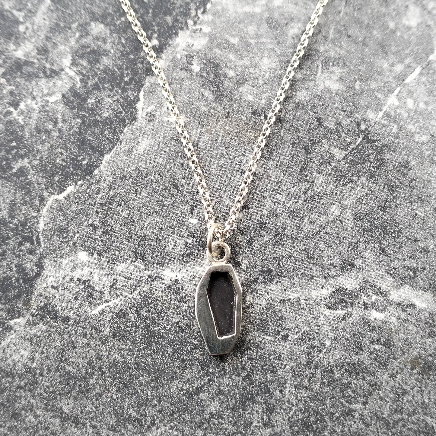 Ready to ship - baby coffin necklace