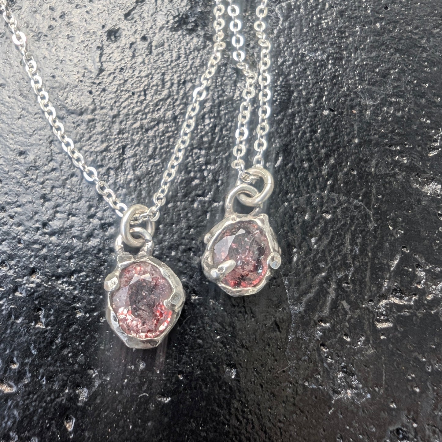 Blood quartz pendant