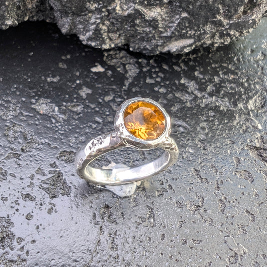 Chalice solitaire - citrine - ready to ship