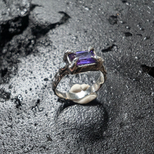 Sweet Nothings ring - purple lab sapphire - Ready to ship