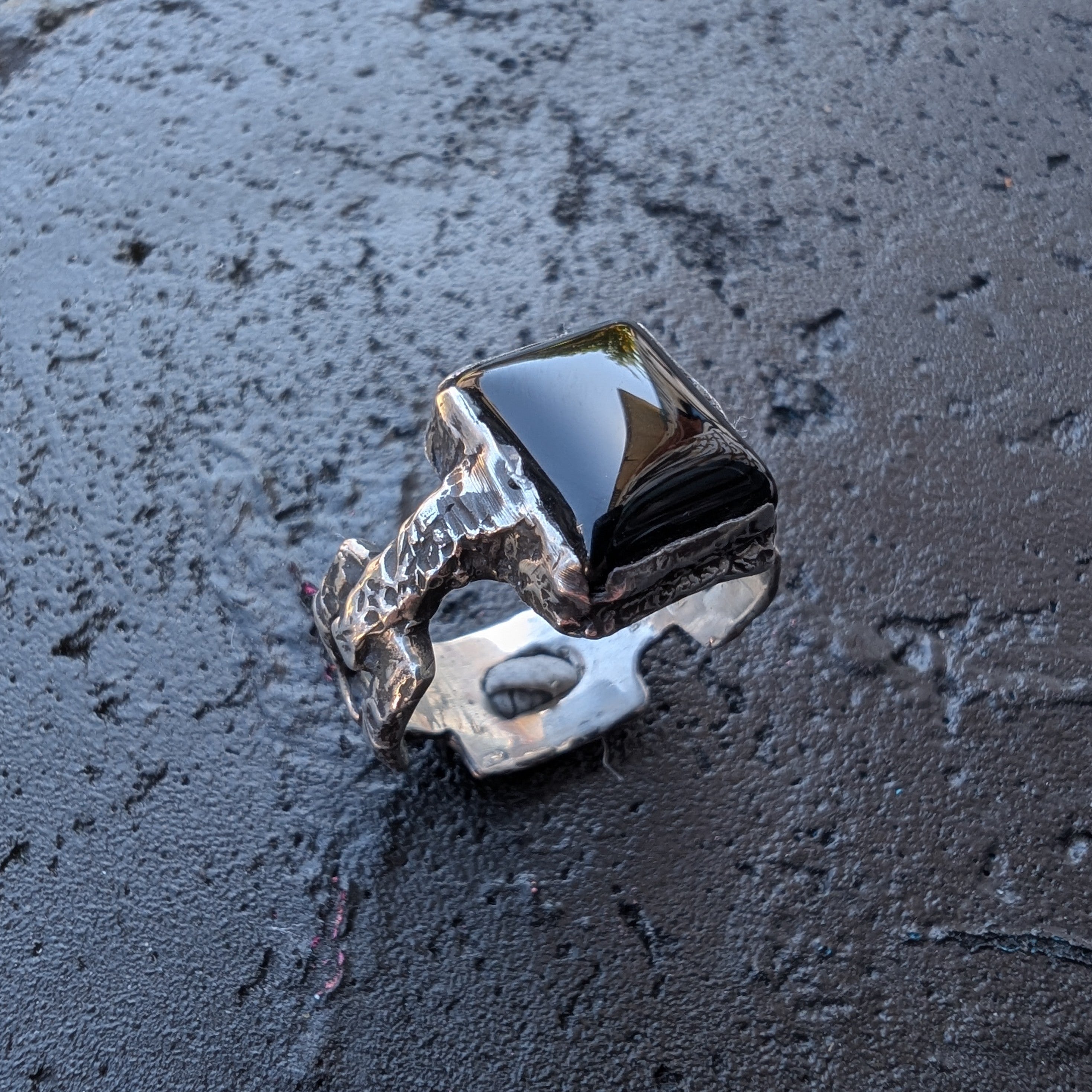 Ready to ship - Onyx chain ring #2