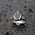 Sylvia solitaire - moss agate - ready to ship