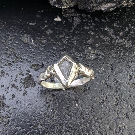 Tourmilated quartz solitaire - ready to ship