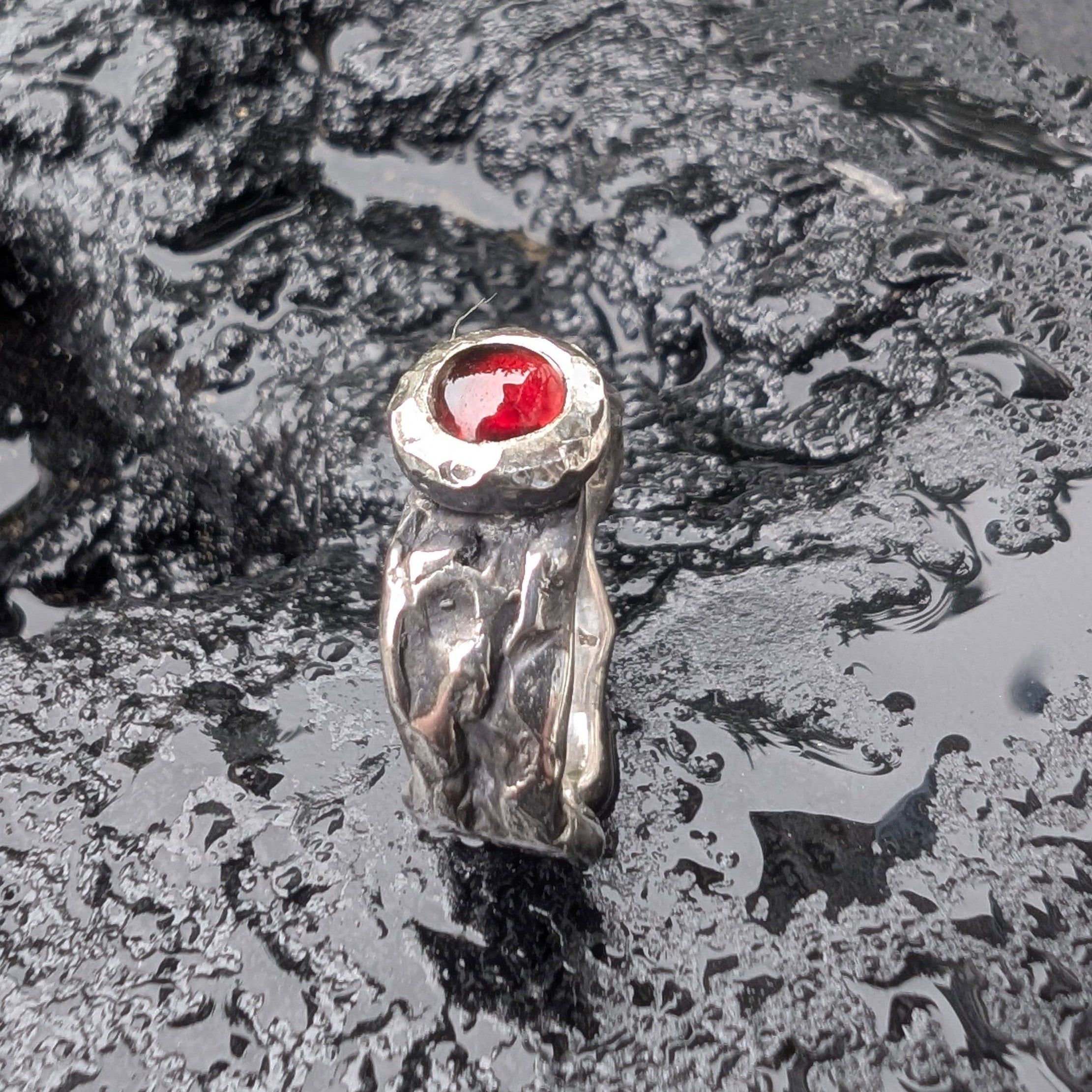 Beholden ring -  Garnet - ready to ship