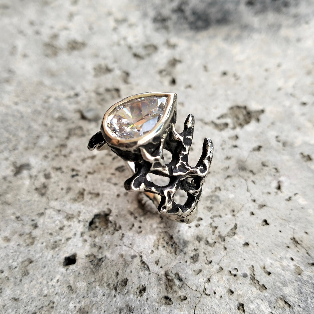 Fury ring (white cz) - ready to ship