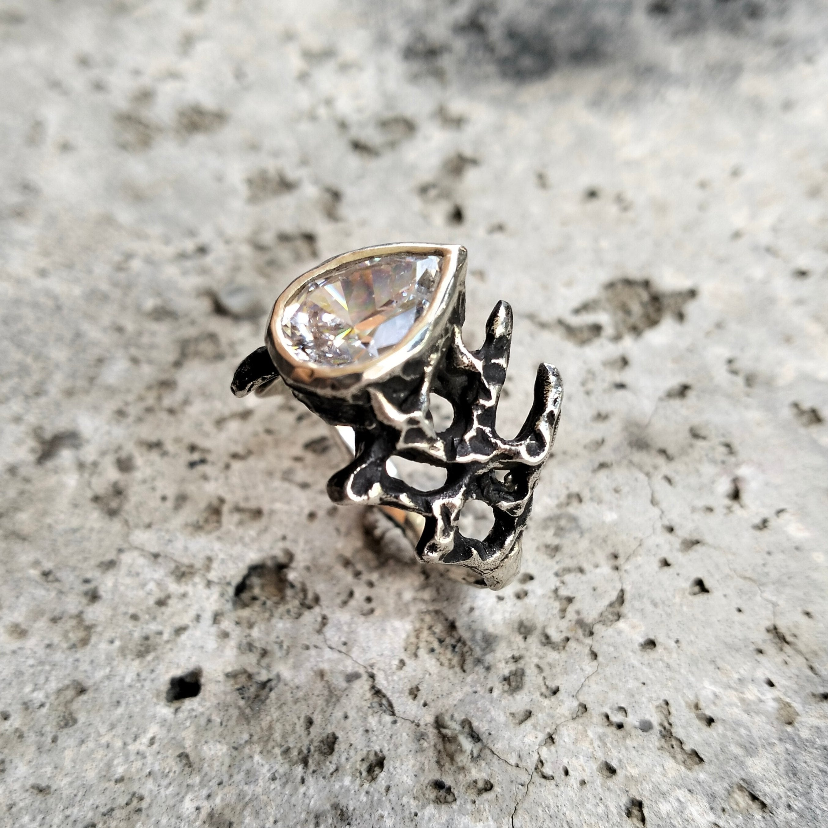 Fury ring (white cz) - ready to ship