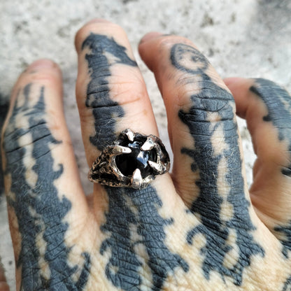 Ready to ship - new Onyx claw set ring