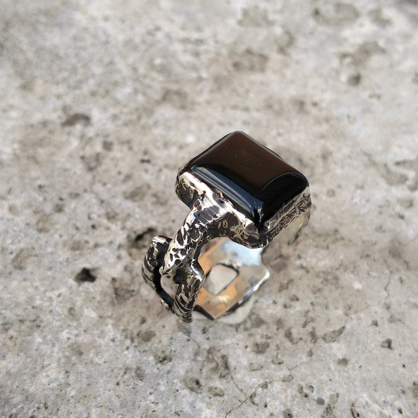 Ready to ship - Onyx chain ring #2