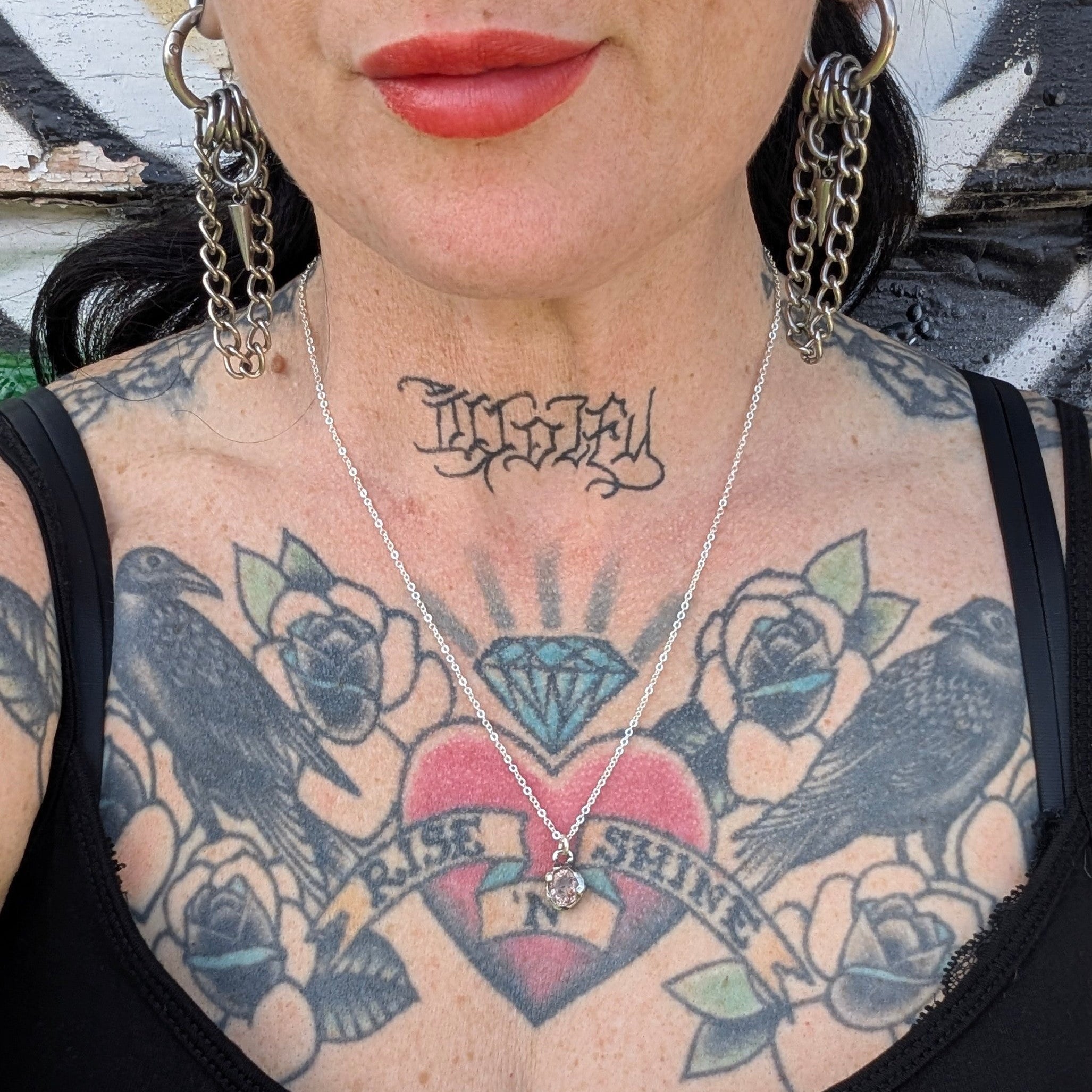 Blood quartz pendant